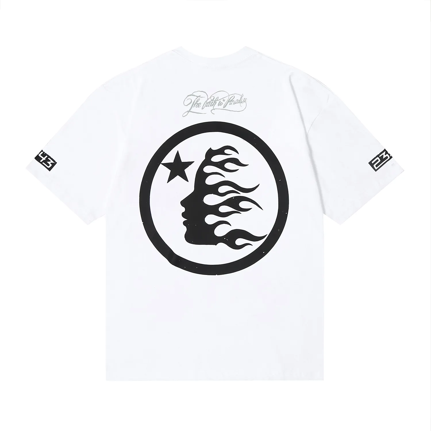 6694# P116 Hellstar American fashion high street pure cotton loose short-sleeved T-shirt Color: Black White Apricot Code Number: S M L XL