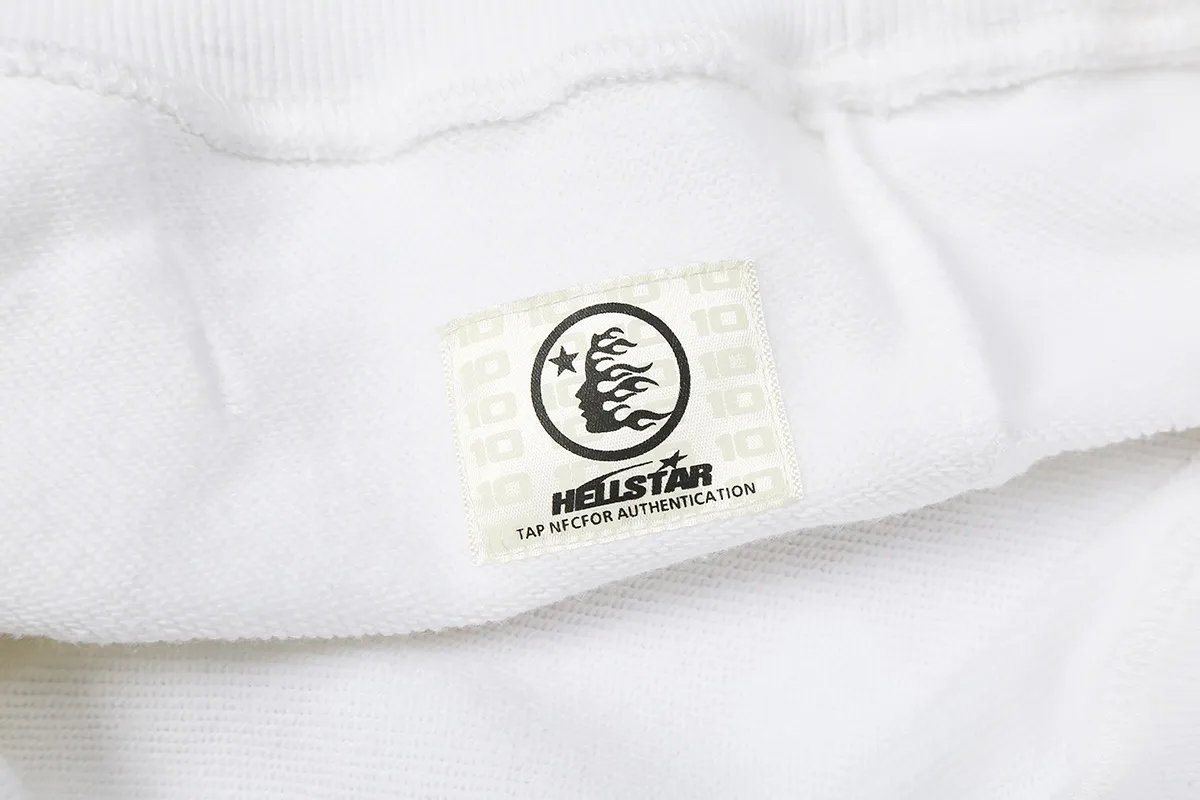 9913# P196 Ins American hip-hop trendy brand hellstar letter printed high street loose hooded pullover sweatshirt for men and women Color: Black White Size: S M L XL