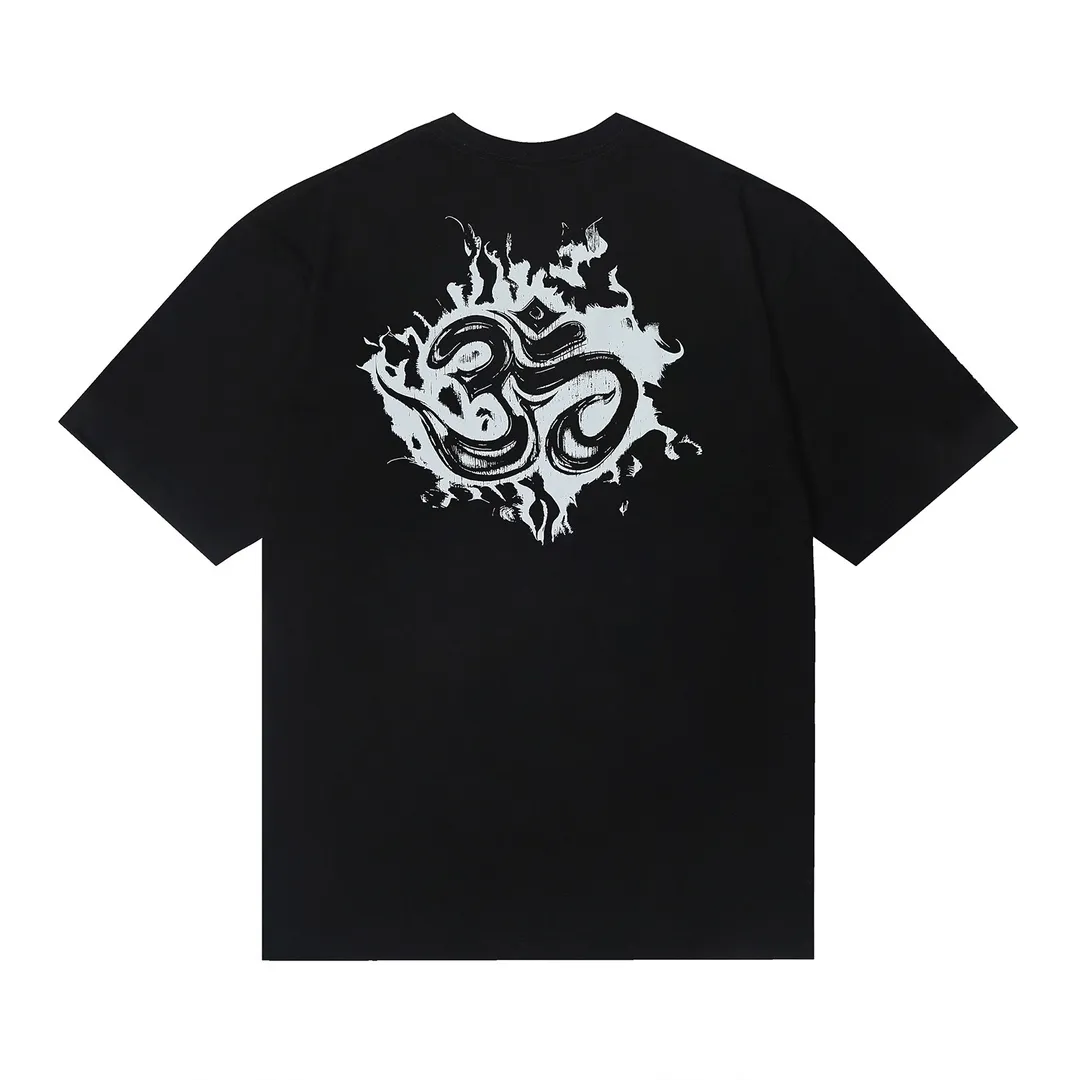 6651# P112 Hellstar American fashion high street pure cotton loose short-sleeved T-shirt Color: White Black Apricot Code Number: S M L XL