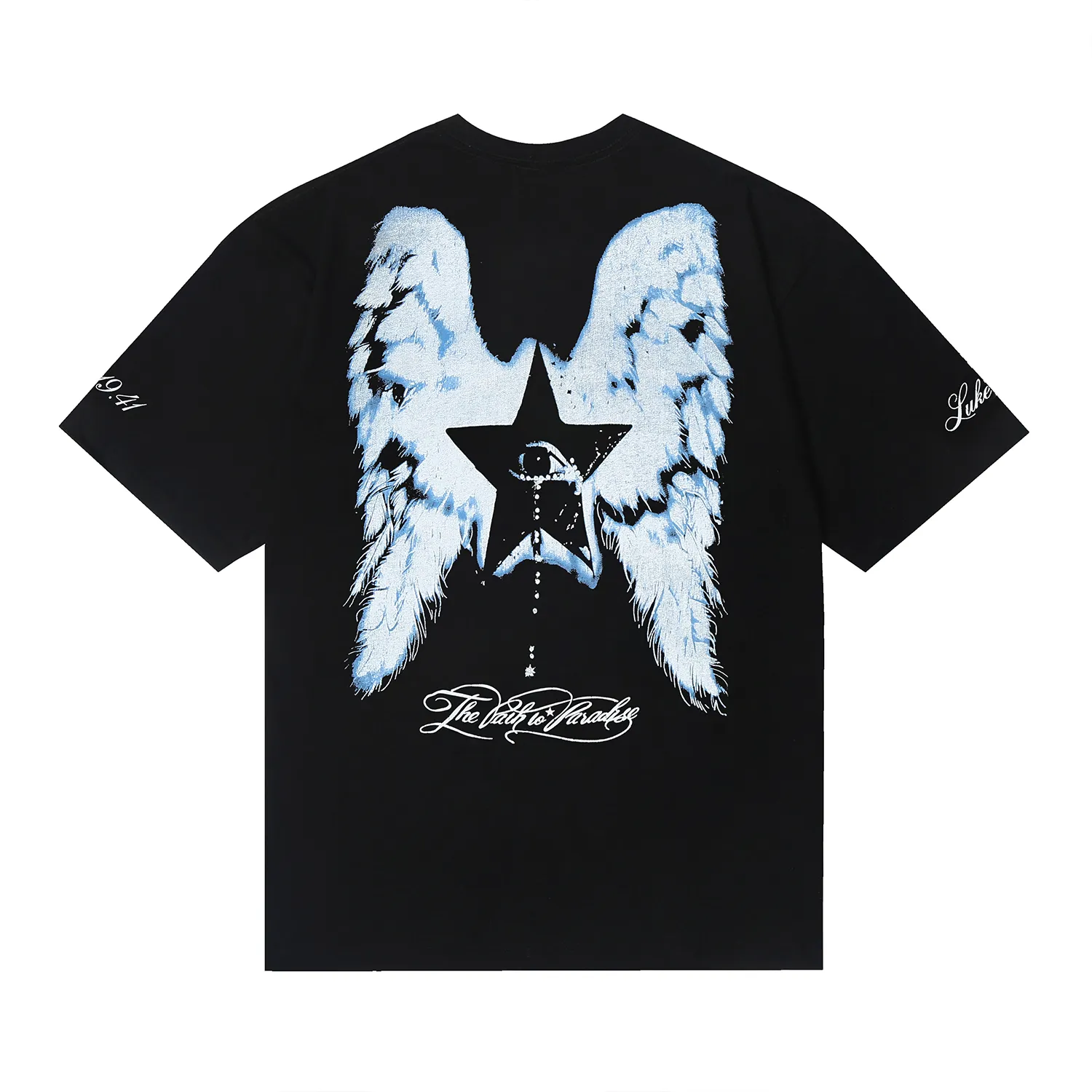 6689# P116 Hellstar American fashion high street pure cotton loose short-sleeved T-shirt Color: Black Size: S M L XL