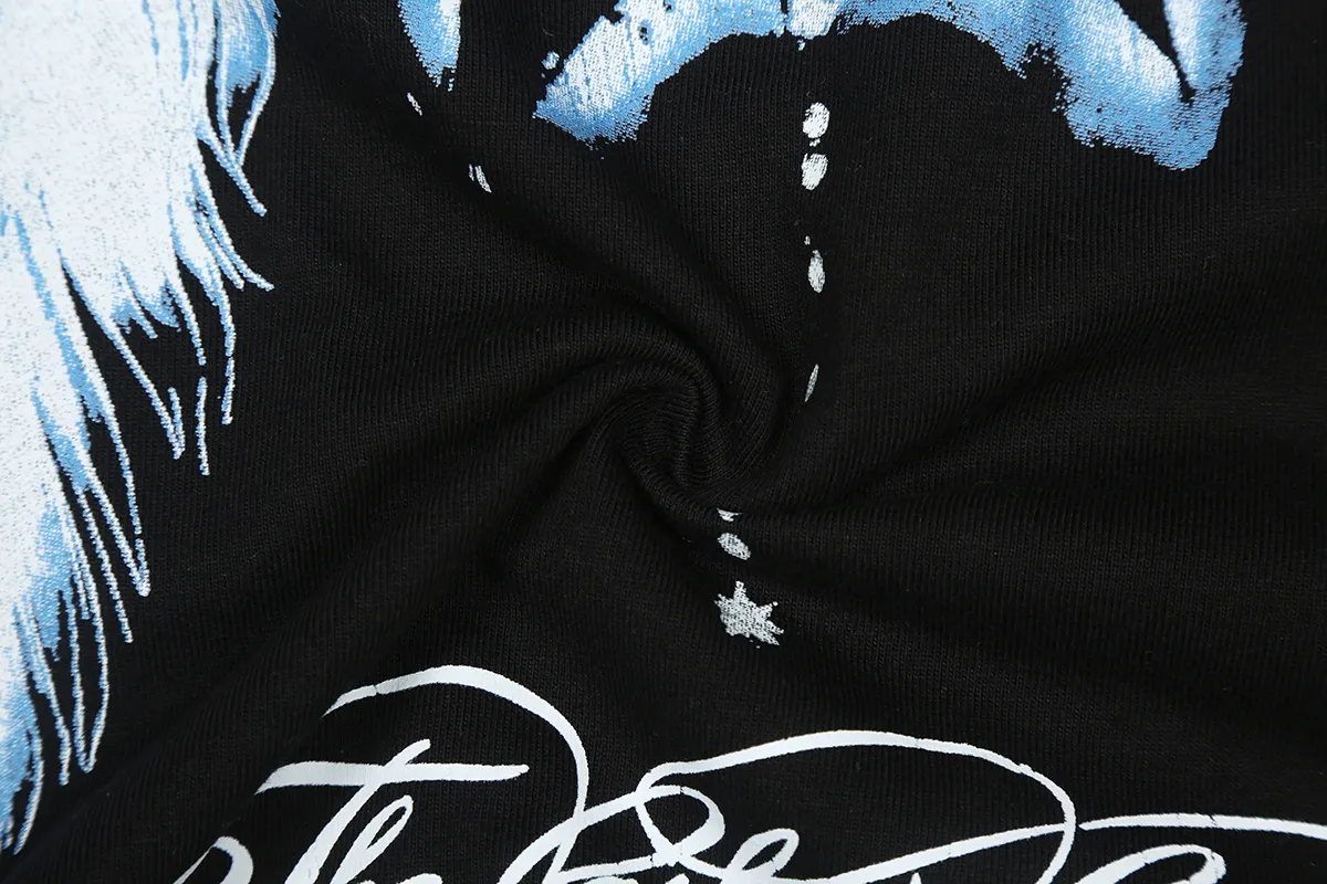 6689# P116 Hellstar American fashion high street pure cotton loose short-sleeved T-shirt Color: Black Size: S M L XL