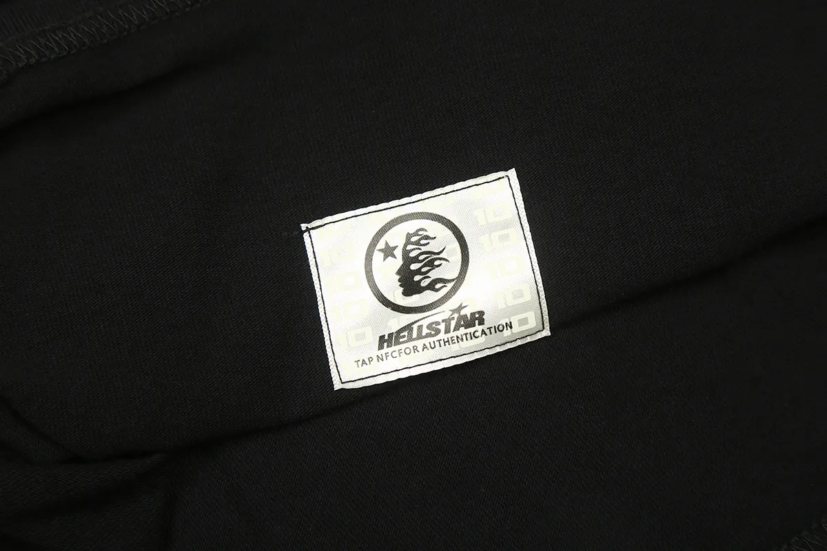 6689# P116 Hellstar American fashion high street pure cotton loose short-sleeved T-shirt Color: Black Size: S M L XL