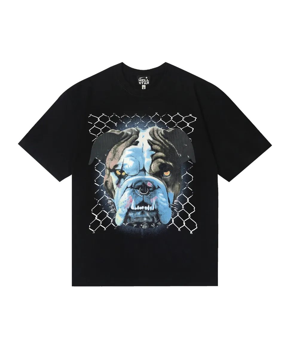 6722# P116 Hellstar American fashion high street pure cotton loose short-sleeved T-shirt Color: Black Size: S M L XL