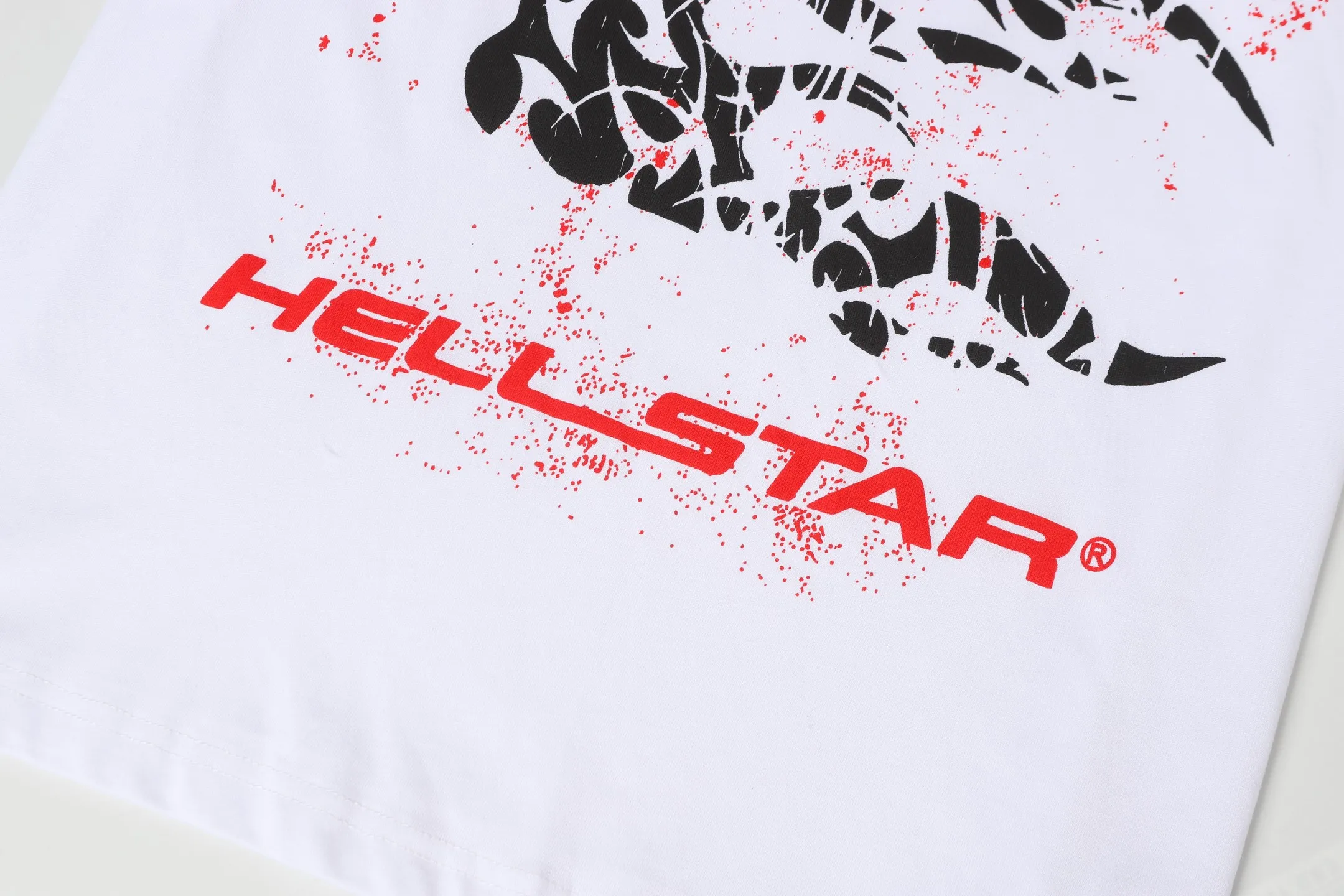 P108 Real-stock Hellstar Cross-border European and American style, street fashion brand pure cotton T-shirt Fabric (fabric): 32 pieces of 240g heavy combed double yarn pure cotton Size (size): S-M- L- X L Color (colour): white-red white-green 👉