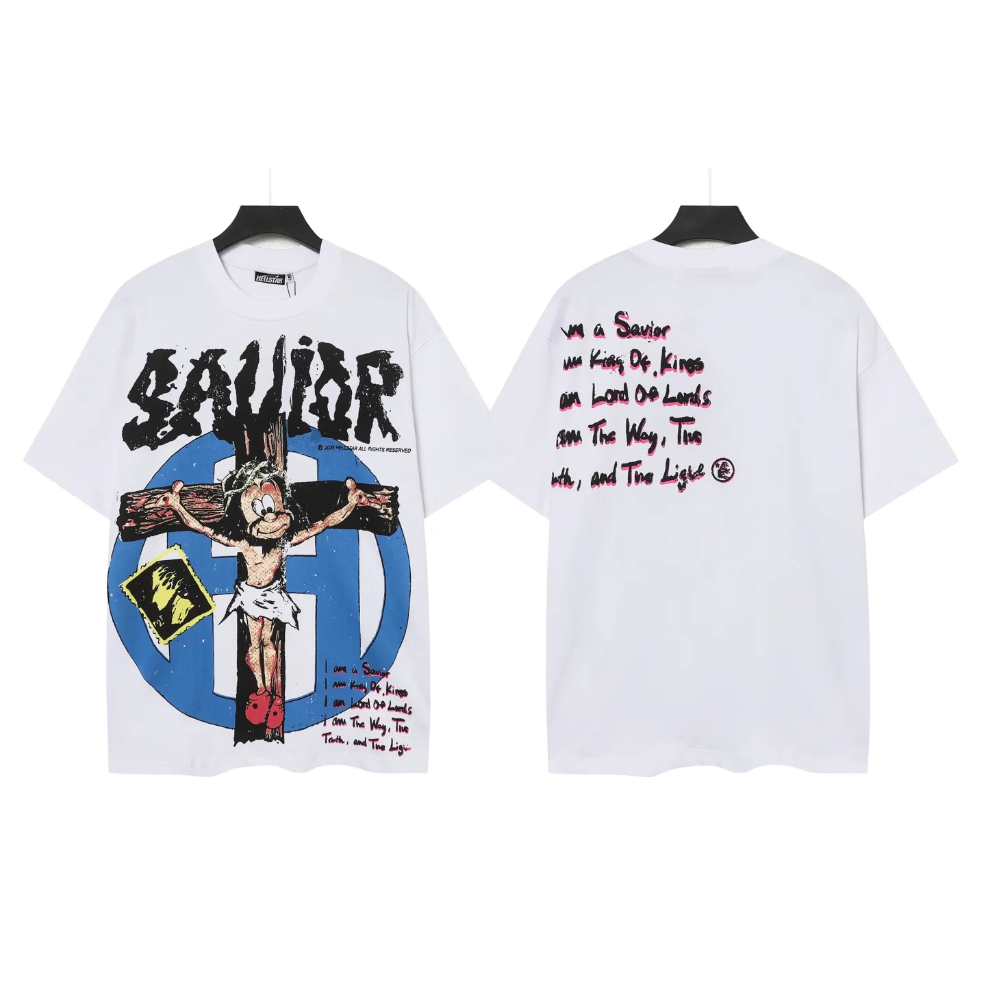 P108 Real-stock Hellstar Cross-border European and American style, street fashion brand pure cotton T-shirt Fabric (fabric): 32 pieces of 240g heavy combed double yarn pure cotton Size (size): S-M- L- X L Color (colour): white
