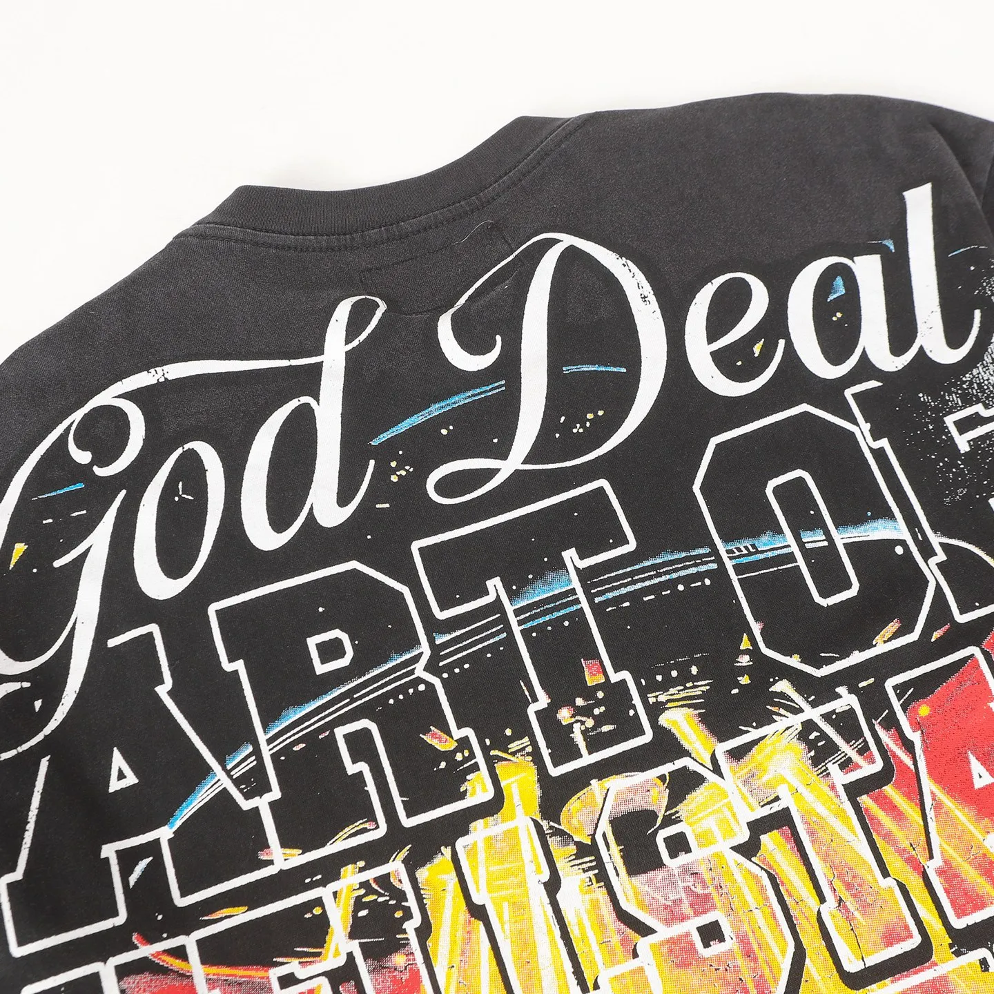 P124 Hellstar Hellstar Cross-border European and American style street fashion brand pure cotton T-shirt Fabric (fabric): 32 counts 250g washed combed double yarn pure cotton Size (size): S-M- L- X L Color (colour): Washed black (spray Ma Liu)