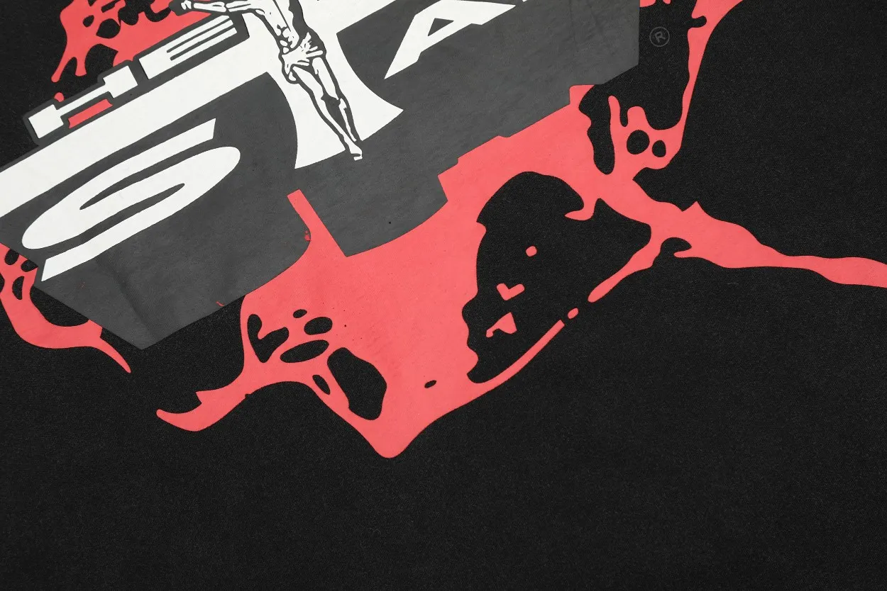 P126 Hellstar Studios Classic Logo Short Sleeve Tee Shirt Washed Black Short Sleeve T-shirt The new hot beauty trend Hellstar!  Standard beauty and trendy workmanship, original customization (fabric, pattern, printing, hang tag, main mark, etc.), exaggerated style, explosive style, dare to break through tradition, bring adventurous new fashion experience!  YoungBoy, the most popular rapper in the youth circle, has shot a lot of models for him, and celebrities such as Dababy and Swae Lee frequently get dressed!  color: Vintage Black (washed black) size: S, M, L, XL