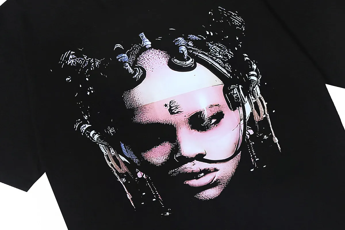 6669# P116 Hellstar American fashion high street pure cotton loose short-sleeved T-shirt Color: Black Size: S M L XL