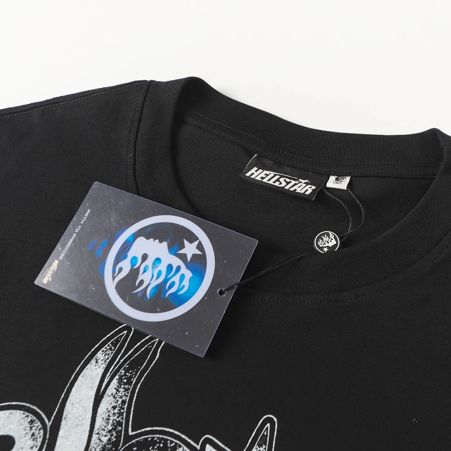P108 Real-stock Hellstar Cross-border European and American style, street fashion brand pure cotton T-shirt Fabric (fabric): 32 pieces of 240g heavy combed double yarn pure cotton Size (size): S-M- L- X L Color (colour): black