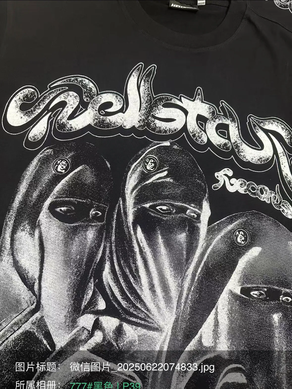 P108 Real-stock Hellstar Cross-border European and American style, street fashion brand pure cotton T-shirt Fabric (fabric): 32 pieces of 240g heavy combed double yarn pure cotton Size (size): S-M- L- X L Color (colour): black