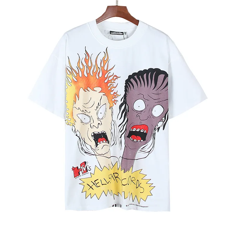 P116 Real shot of Hellstar Hellstar high street pure cotton loose short-sleeved T-shirt Fabric: 240g 32 count fine cotton double yarn pure cotton Color: White Size: S M L XL