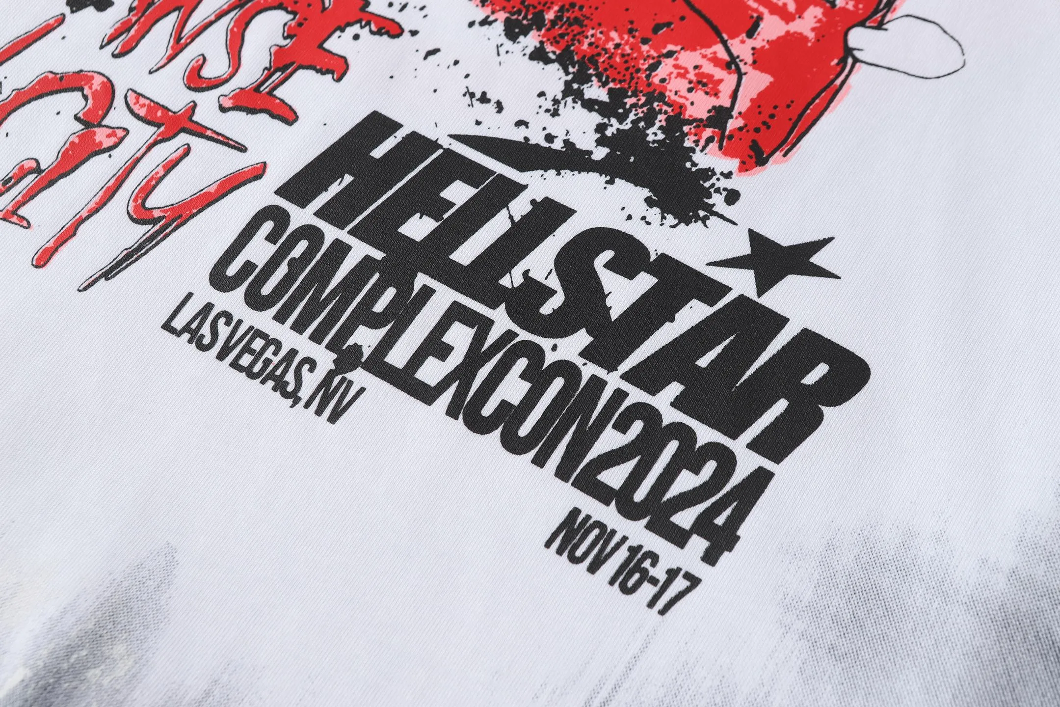 P108 Real-stock Hellstar Cross-border European and American style, street brand pure cotton T-shirt Fabric (fabric): 32 counts of 240g heavy combed double yarn pure cotton Size (size): S-M- L- X L Color (colour): White 👉 👉 👉