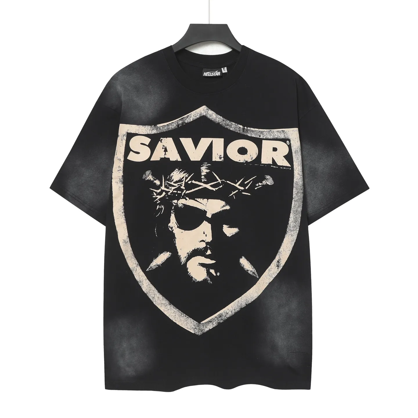 P124 Hellstar Hellstar Cross-border European and American style street fashion brand pure cotton T-shirt Fabric (fabric): 32 counts 250g washed combed double yarn pure cotton Size (size): S-M- L- X L Color (colour): Washed black (spray Ma Liu)