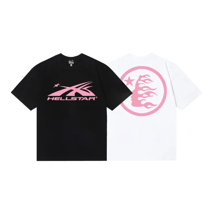 6745# P112 Hellstar American fashion high street pure cotton loose short-sleeved T-shirt Color: White Black Size: S M L XL