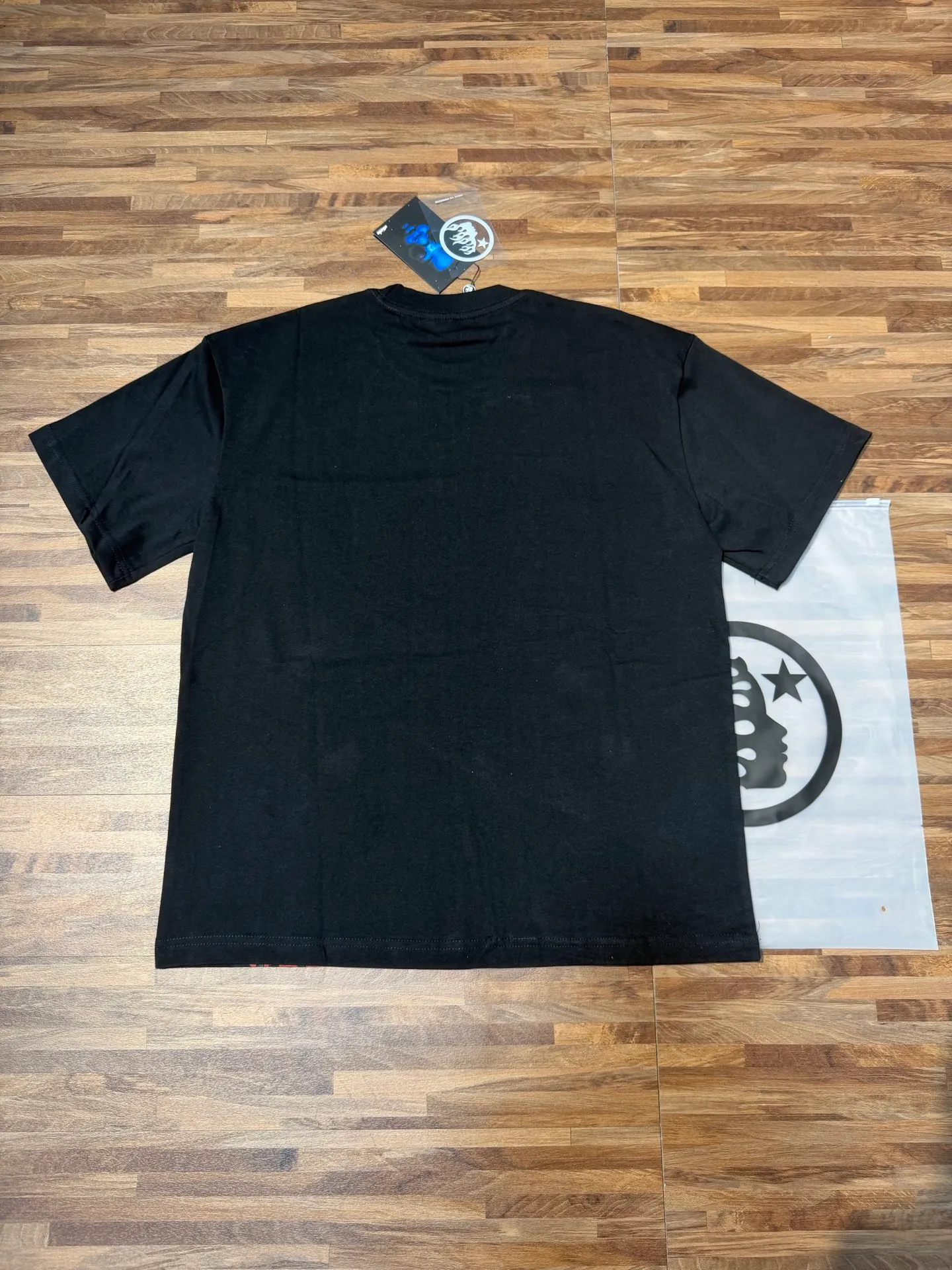 P108 Real-stock Hellstar Cross-border European and American style, street fashion brand pure cotton T-shirt Fabric (fabric): 32 counts of 240g heavy combed double yarn pure cotton Size (size): S-M- L- X L Color (colour): Active black/ivory white