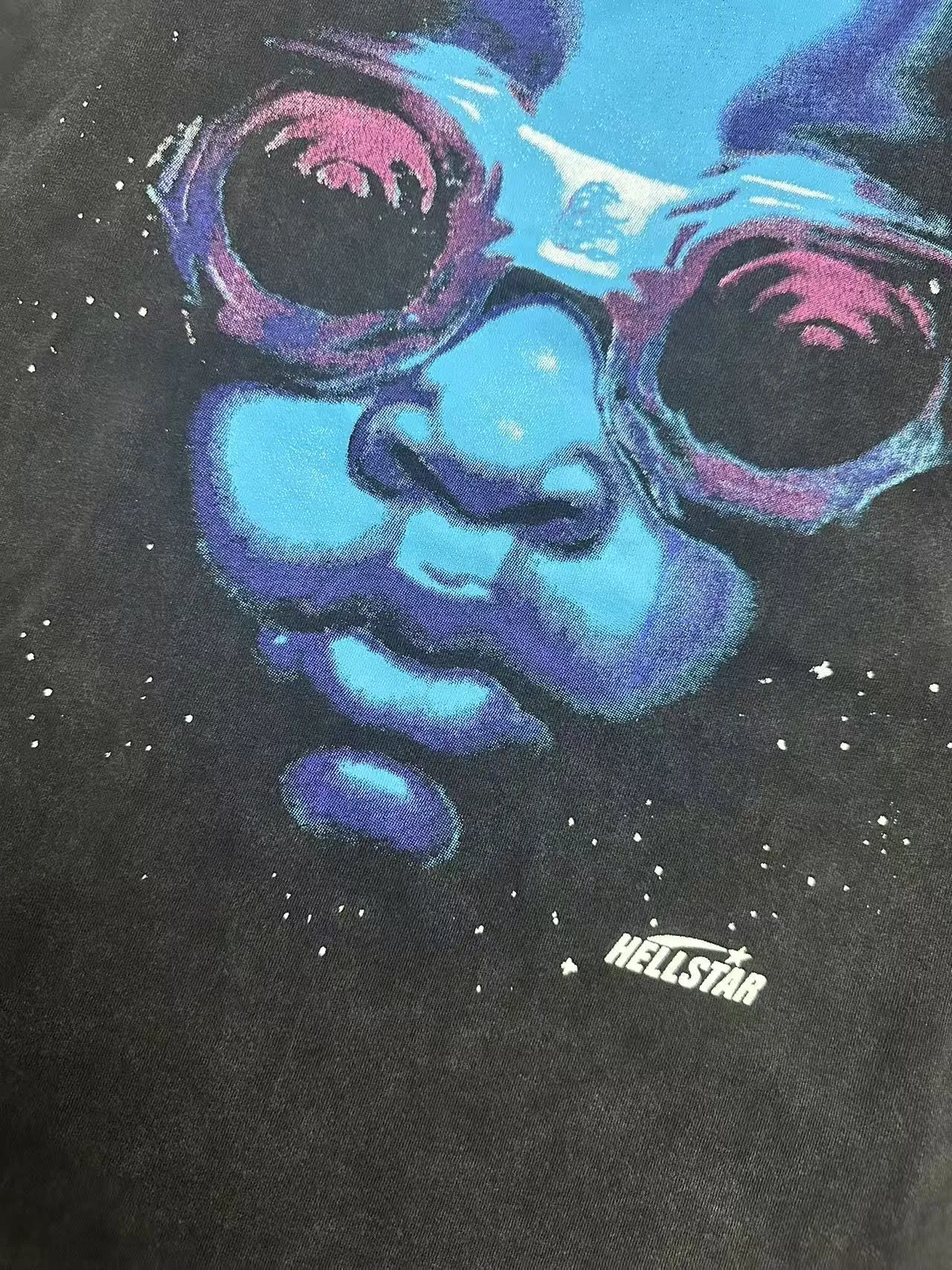 P124 Hellstar Hellstar Cross-border European and American style street fashion brand pure cotton T-shirt Fabric (fabric): 32 counts 250g washed combed double yarn pure cotton Size (size): S-M- L- X L Color (colour): Washed black (spray Ma Liu)
