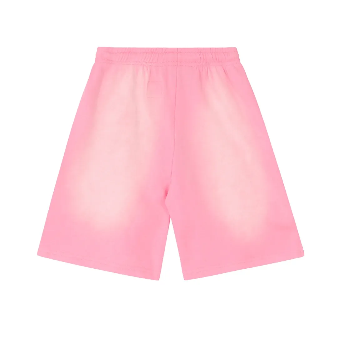 P150 HELLSTAR STUDIOS SHORTS Spray Ma Liu washed distressed cotton shorts, the new hot beauty trend Hellstar!  Standard beauty and trendy workmanship, original customization (fabric, pattern, printing, hang tag, main mark, etc.), exaggerated style, explosive style, dare to break through tradition, bring adventurous new fashion experience!   YoungBoy, the most popular rapper in the youth circle, has shot a lot of models for him, and celebrities such as Dababy and Swae Lee frequently get dressed!  color: pink Size: S, M, L, XL