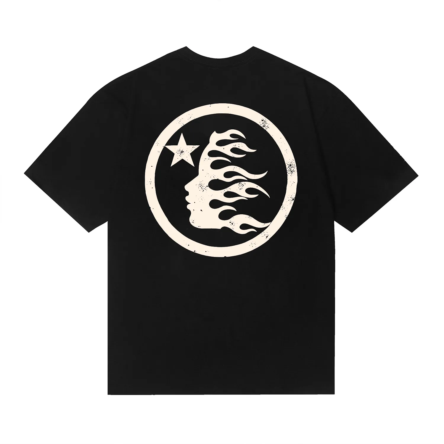 6709# P112 Hellstar American fashion high street pure cotton loose short-sleeved T-shirt Color: Black Size: S M L XL