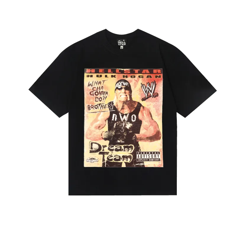 6778# P116 Hellstar American fashion high street pure cotton loose short-sleeved T-shirt Color: White Black Size: S M L XL