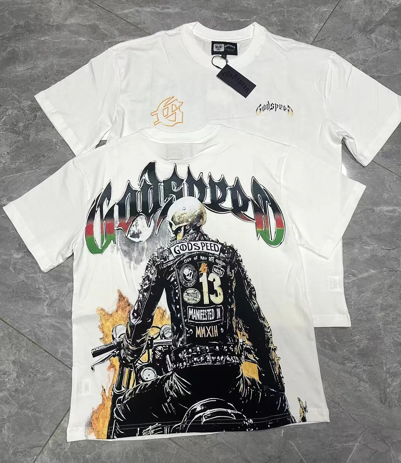 P114 Real-stock Hellstar Cross-border European and American style, street fashion brand pure cotton T-shirt Fabric (fabric): 32 counts of 240g heavy combed double yarn pure cotton Size (size): S-M- L- X L Color (colour): white