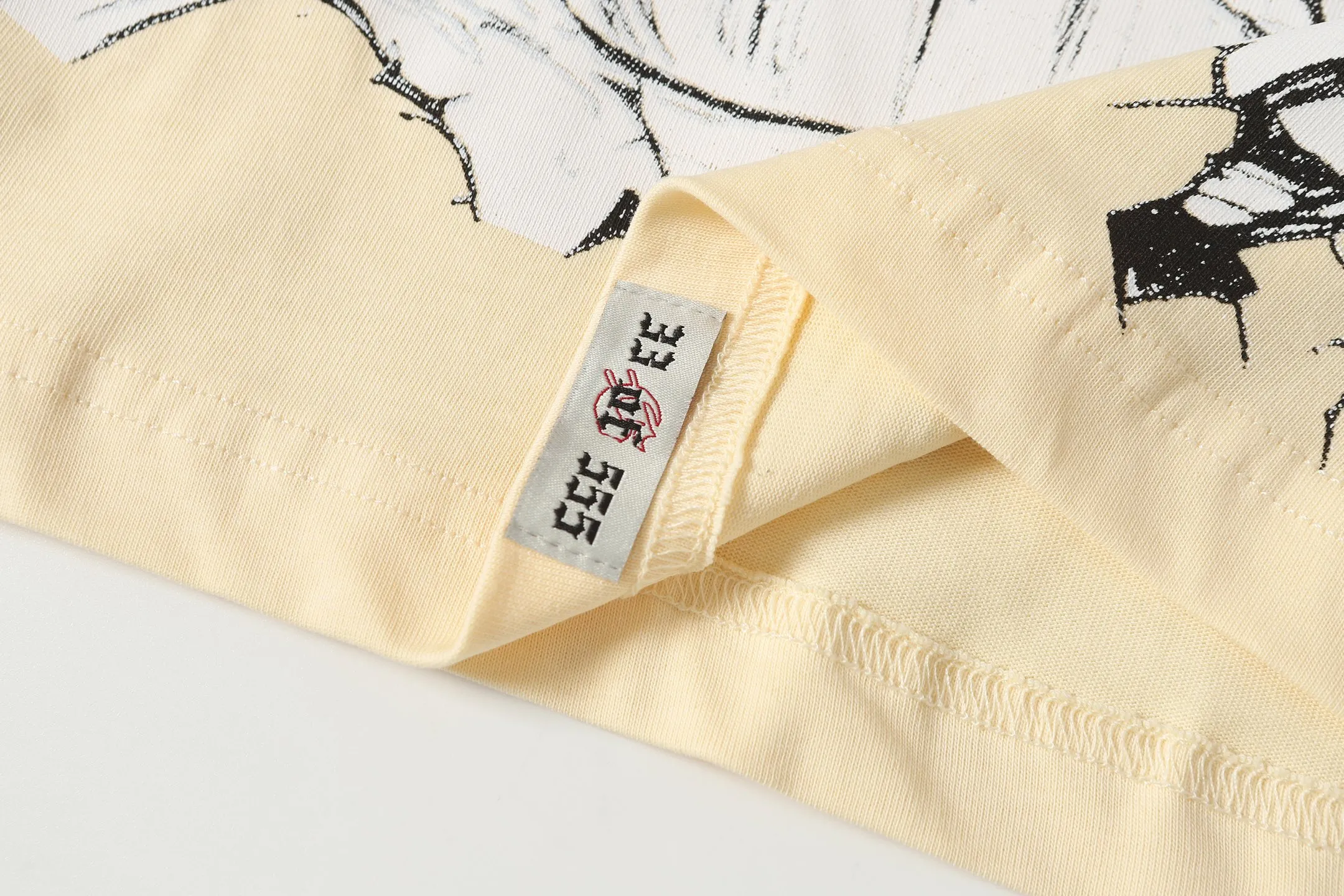 P116 5135#apricot I Real stock Godspeed cross-border American rock and roll street washed retro style short-sleeved T (craft printing) fabric (fabric) 32 counts combed double yarn 240 grams weight code number (size): S-M-L-XL color (colour): apricot