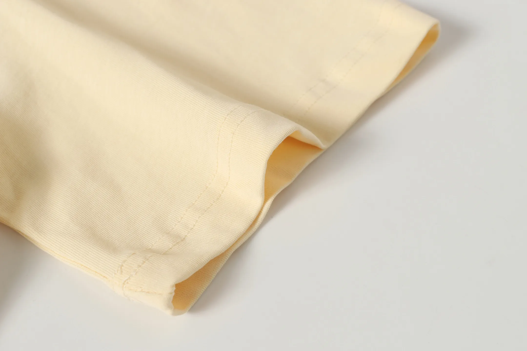 P116 5135#apricot I Real stock Godspeed cross-border American rock and roll street washed retro style short-sleeved T (craft printing) fabric (fabric) 32 counts combed double yarn 240 grams weight code number (size): S-M-L-XL color (colour): apricot