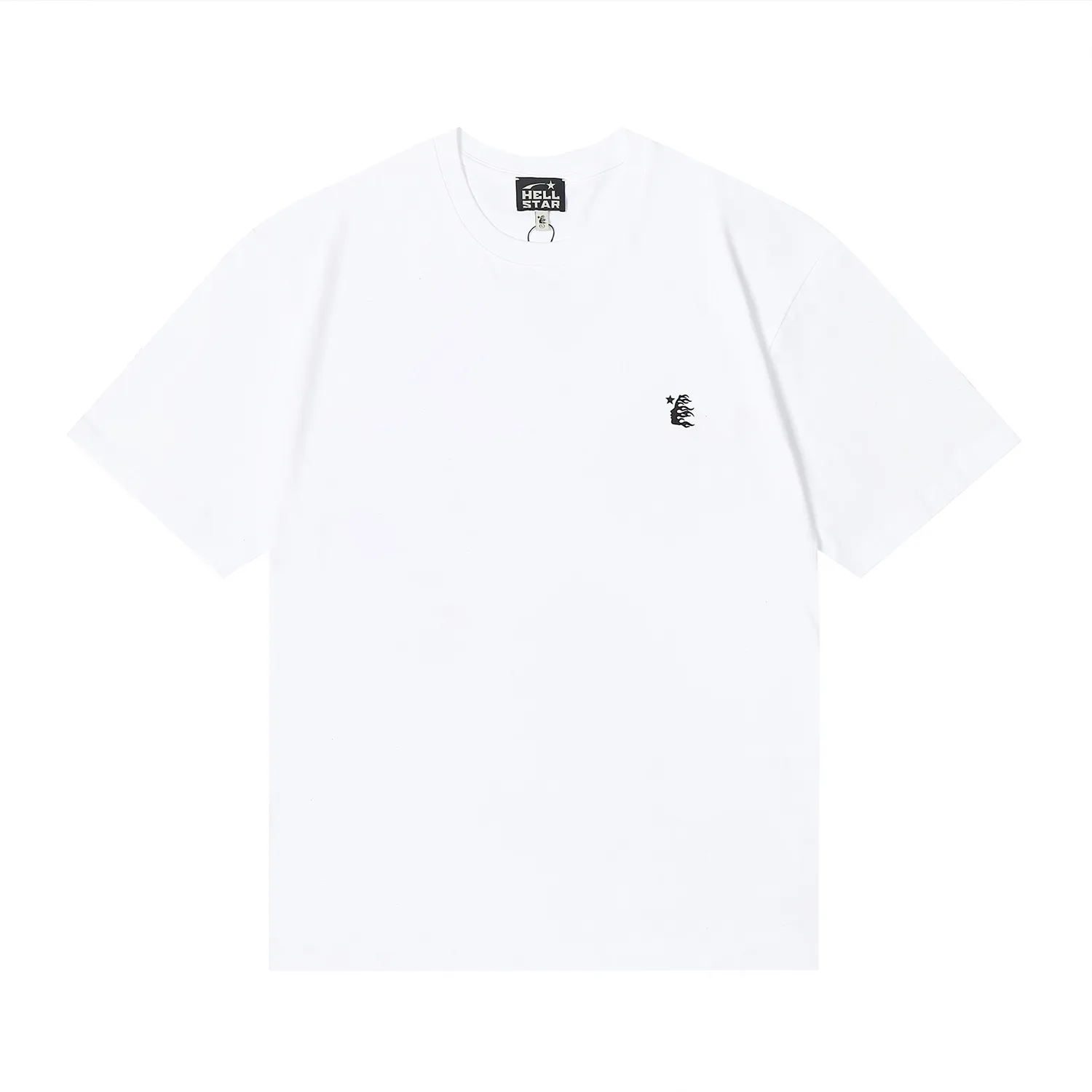 6681# P106 Hellstar American fashion high street pure cotton loose short-sleeved T-shirt Color: White Black Size: S M L XL