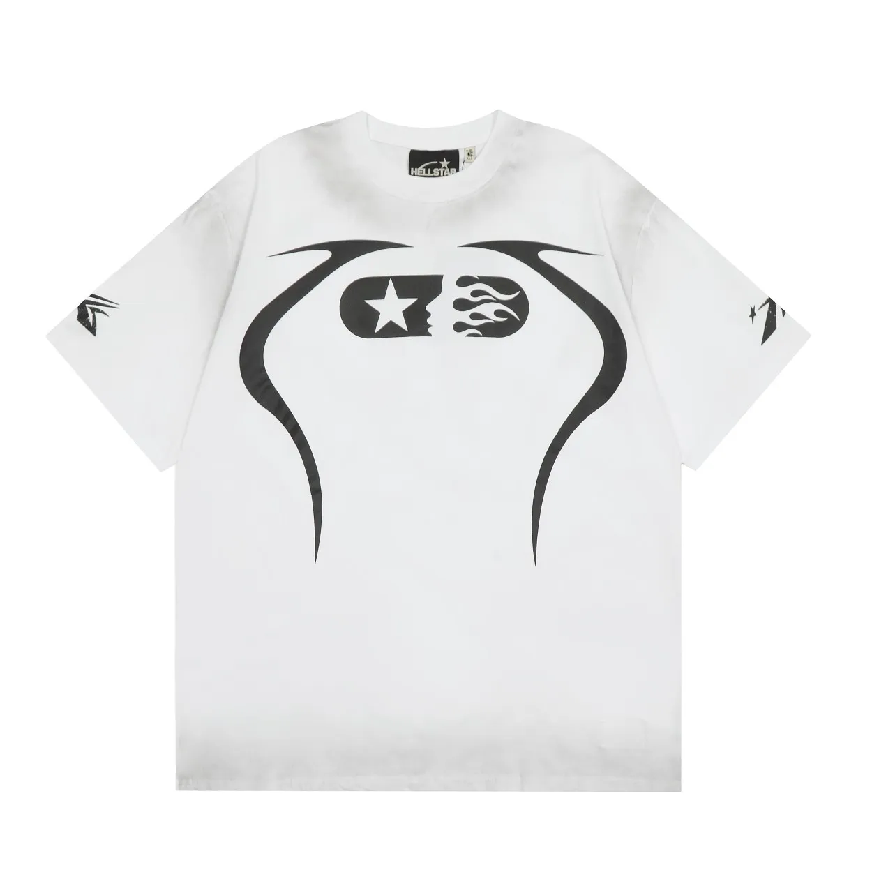 P126 Hellstar WARM UP T-SHIRT High-quality sprayed horse short-sleeved T-shirt The new hot beauty trend Hellstar!  Standard beauty and trendy workmanship, original customization (fabric, pattern, printing, hang tag, main mark, etc.), exaggerated style, explosive style, dare to break through tradition, bring adventurous new fashion experience!   YoungBoy, the most popular rapper in the youth circle, has shot a lot of models for him, and celebrities such as Dababy and Swae Lee frequently get dressed!   color: WHITE, RED, GREEN, Darkest Navy, BLACK size: S, M, L, XL