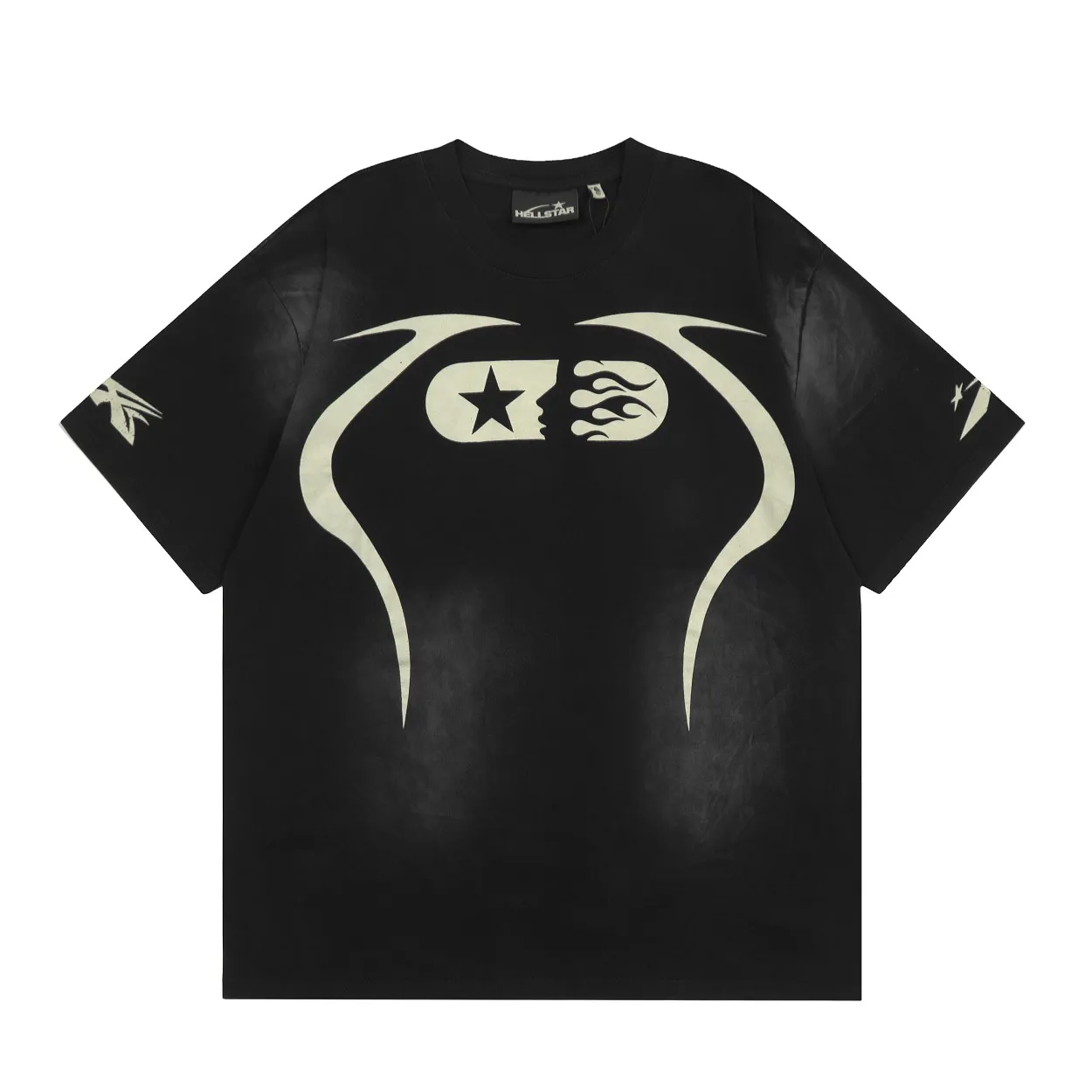 P126 Hellstar WARM UP T-SHIRT High-quality sprayed horse short-sleeved T-shirt The new hot beauty trend Hellstar!  Standard beauty and trendy workmanship, original customization (fabric, pattern, printing, hang tag, main mark, etc.), exaggerated style, explosive style, dare to break through tradition, bring adventurous new fashion experience!   YoungBoy, the most popular rapper in the youth circle, has shot a lot of models for him, and celebrities such as Dababy and Swae Lee frequently get dressed!   color: WHITE, RED, GREEN, Darkest Navy, BLACK size: S, M, L, XL