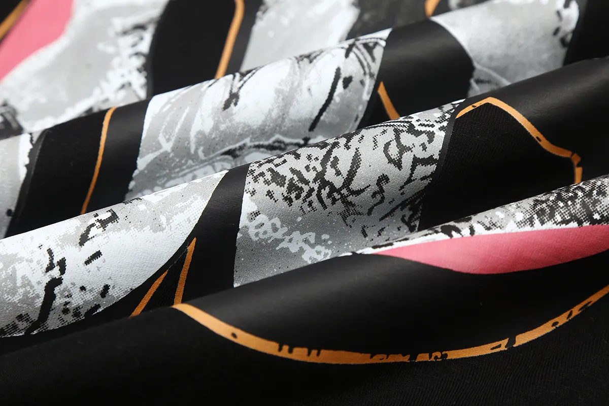 8840# P160 Hellstar high-quality Hellstar American trendy printed cotton terry crew neck sweatshirt Color: White Black Size: S M L XL