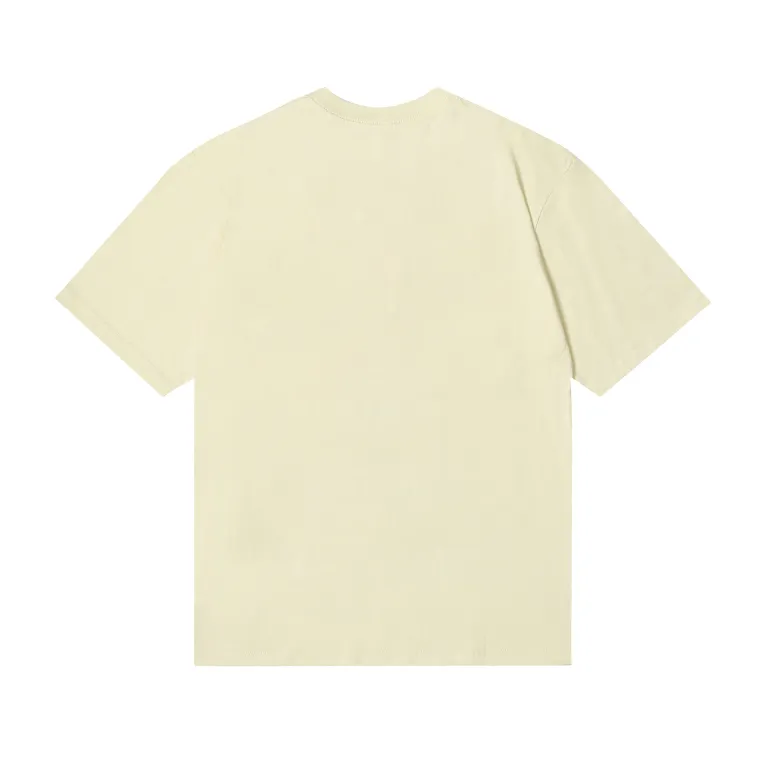 6759# P108 Hellstar American fashion high street pure cotton loose short-sleeved T-shirt Color: White Apricot Code Number: S M L XL