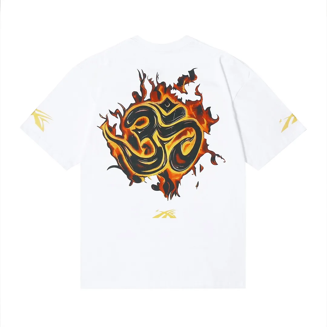 6627# P116 Hellstar American fashion high street pure cotton loose short-sleeved T-shirt Color: White Black Size: S M L XL