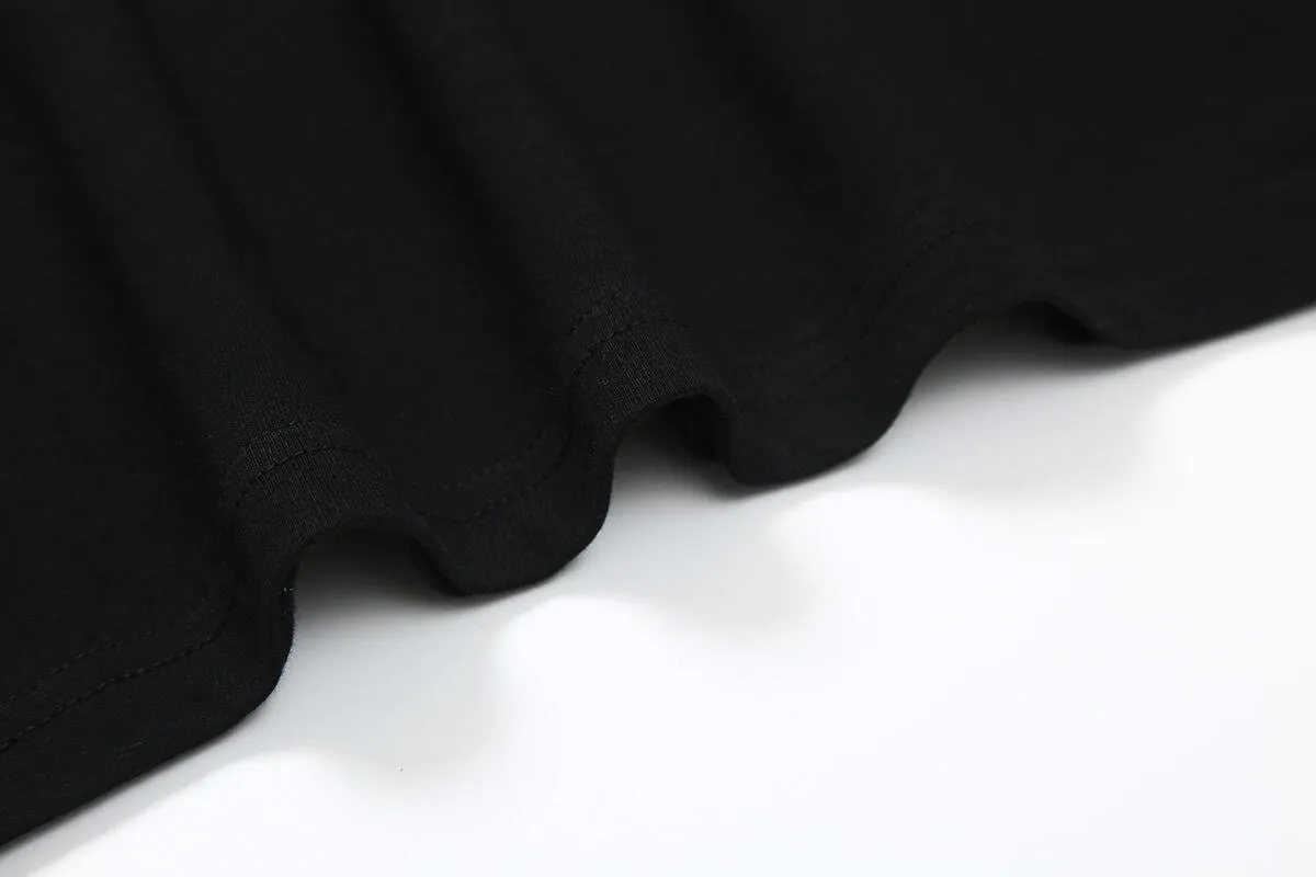 6825# P108 Hellstar American fashion high street pure cotton loose short-sleeved T-shirt Color: Black Size: S M L XL