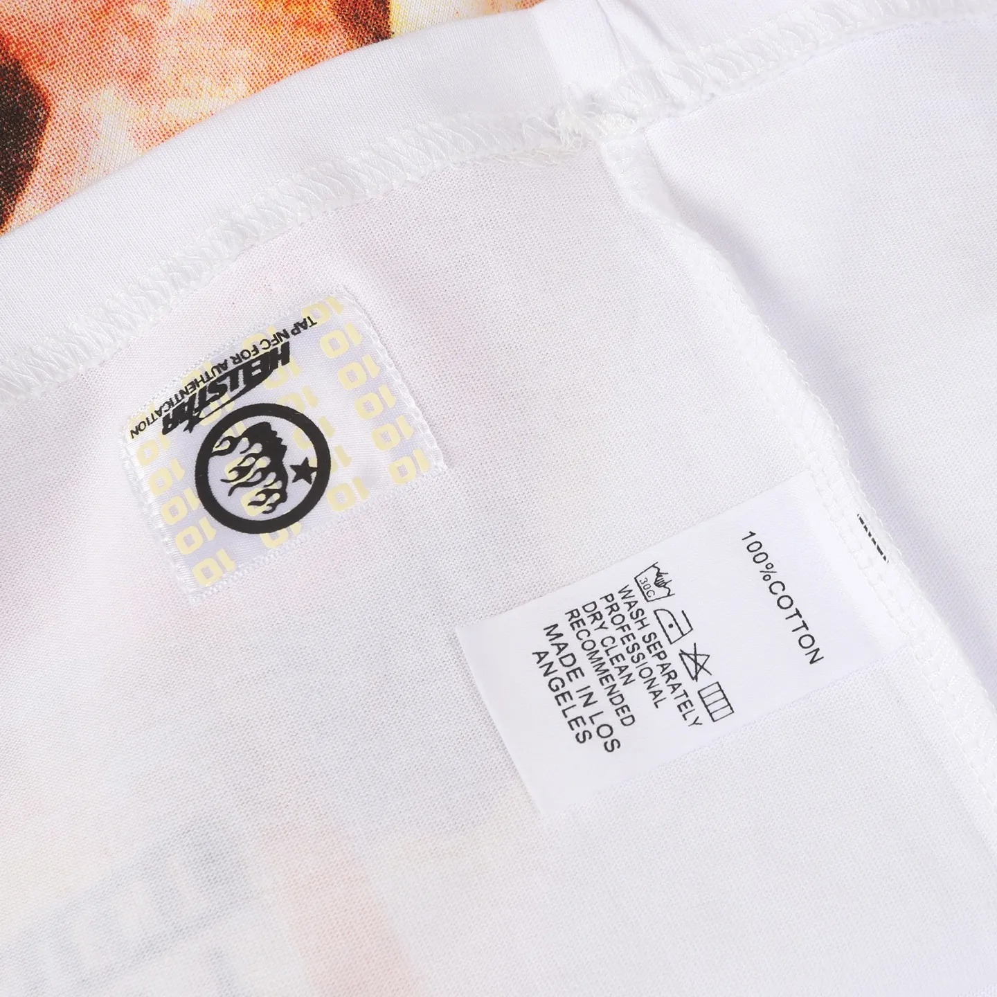 P108 780# black / white I Real stock Hellstar Cross-border European and American style, street fashion brand pure cotton T-shirt Fabric (fabric): 32 counts of 240g heavy combed double yarn pure cotton Size (size): S-M- L- X L Color (colour): white/black