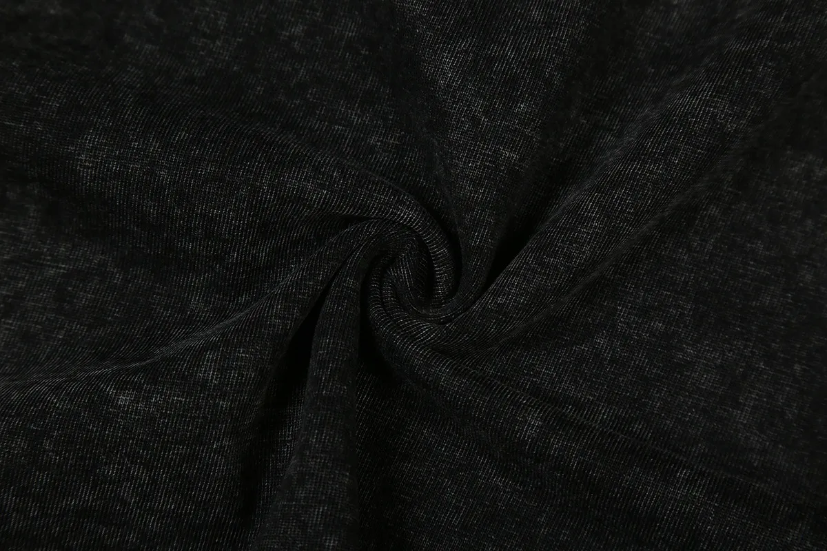 7733# P124 Washed Hellstar Hellstar ins same style retro printed tops for men and women, casual and trendy pure cotton washed short-sleeved T-shirt Color: Black Size: S M L XL