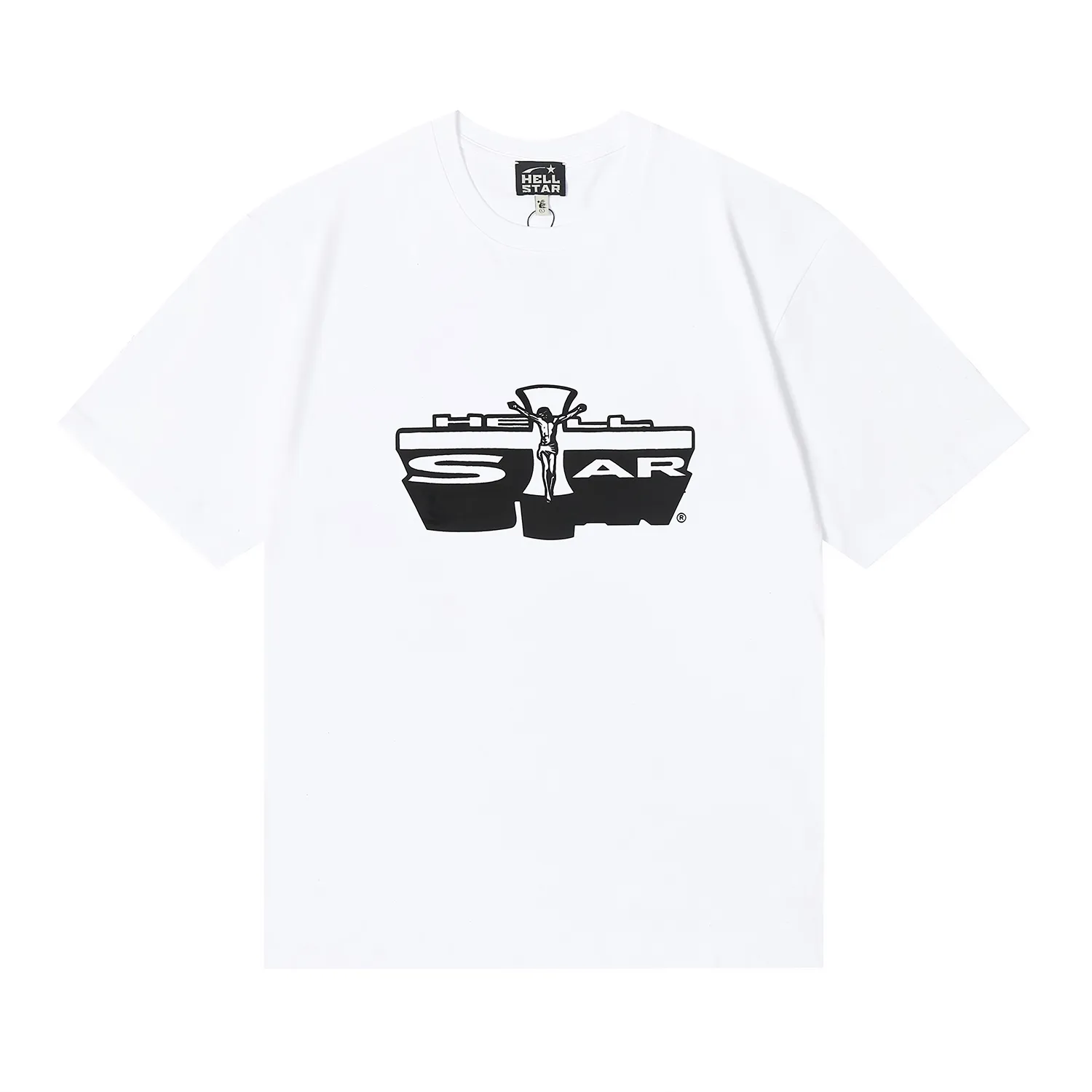 6683# P112 Hellstar American fashion high street pure cotton loose short-sleeved T-shirt Color: White Black Red Size: S M L XL