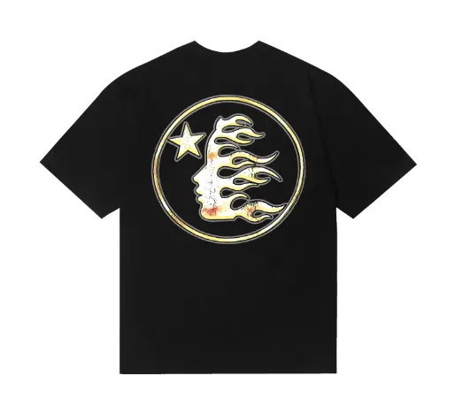 6718# P116 Hellstar American fashion high street pure cotton loose short-sleeved T-shirt Color: White Black Size: S M L XL