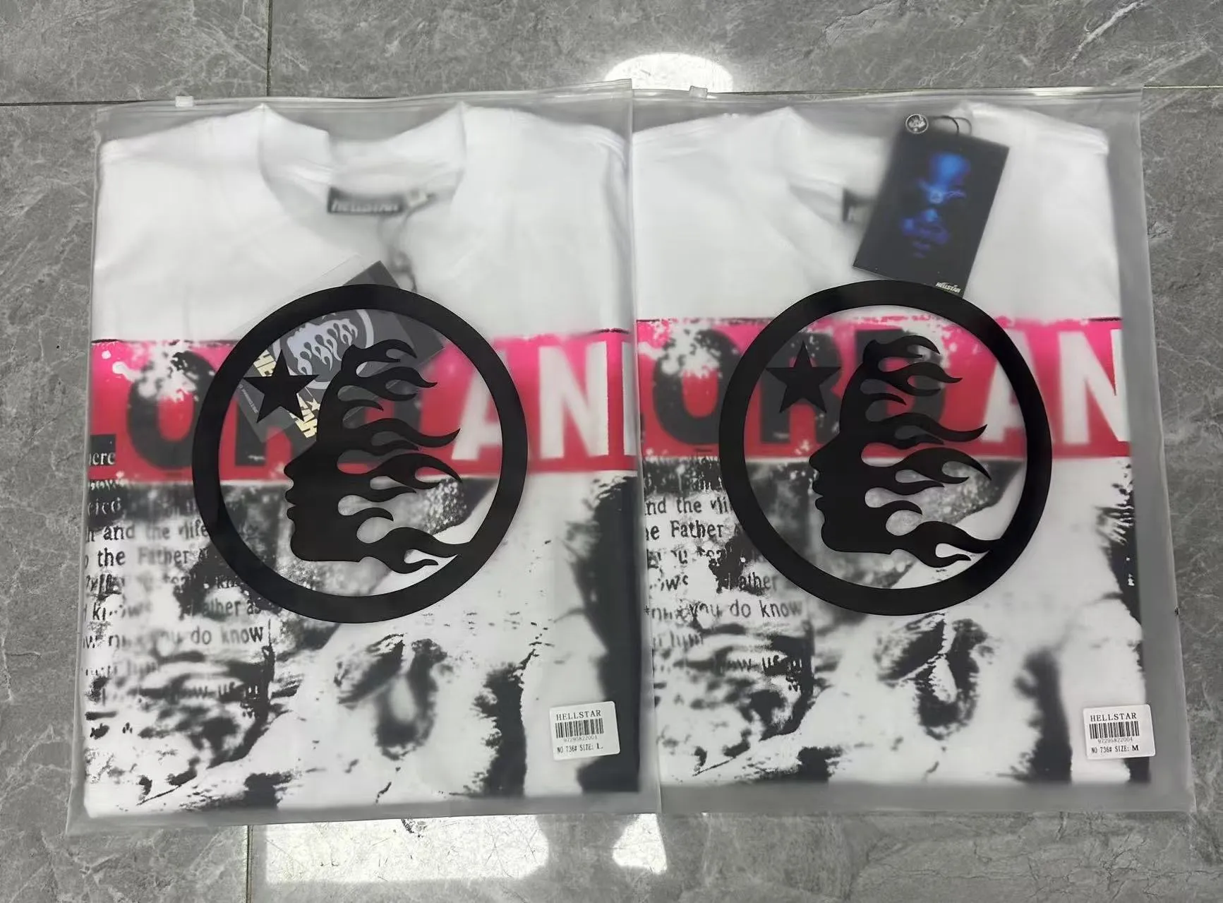 P108 Real-stock Hellstar Cross-border European and American style, street fashion brand pure cotton T-shirt Fabric (fabric): 32 pieces of 240g heavy combed double yarn pure cotton Size (size): S-M- L- X L Color (colour): white