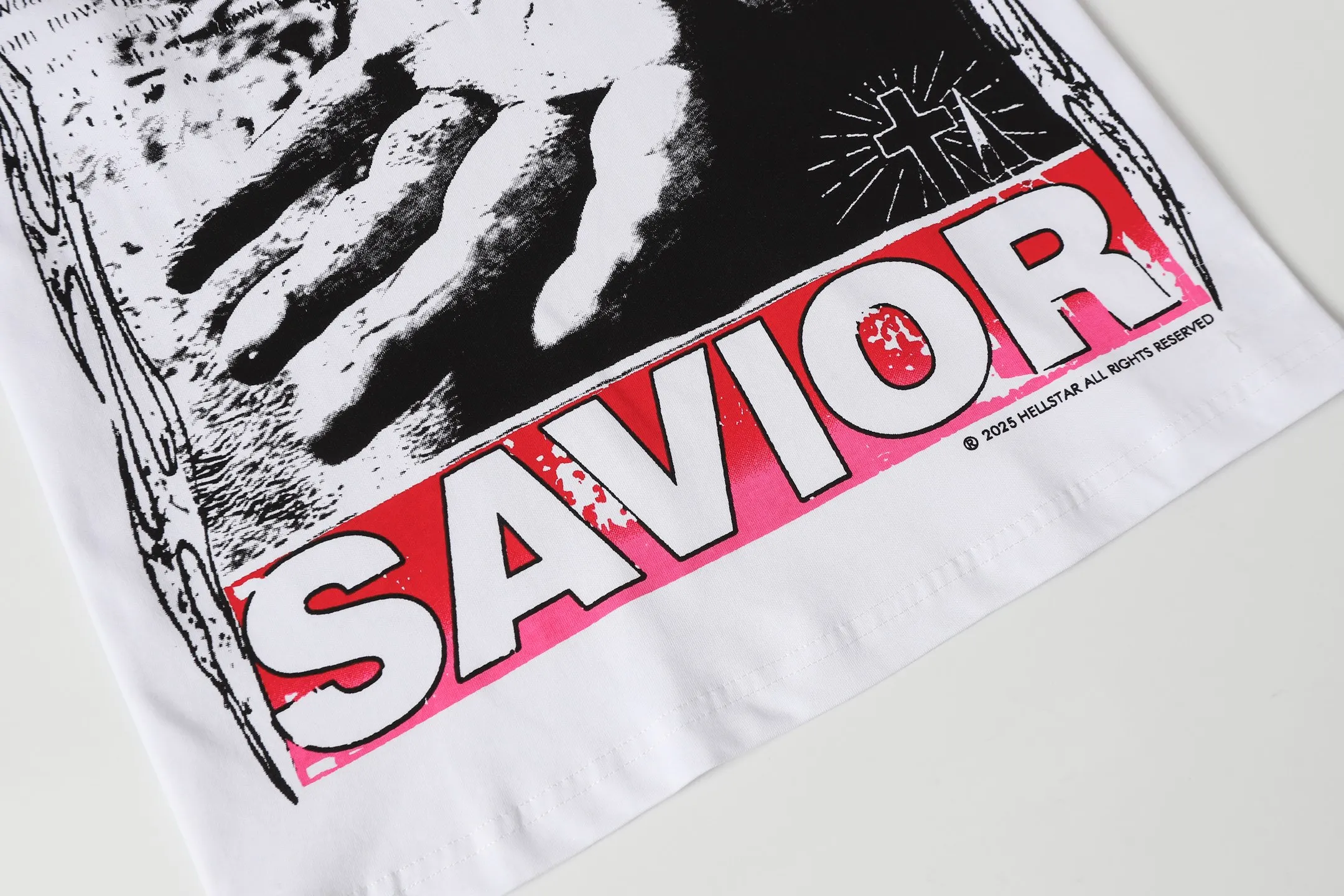 P108 Real-stock Hellstar Cross-border European and American style, street fashion brand pure cotton T-shirt Fabric (fabric): 32 pieces of 240g heavy combed double yarn pure cotton Size (size): S-M- L- X L Color (colour): white