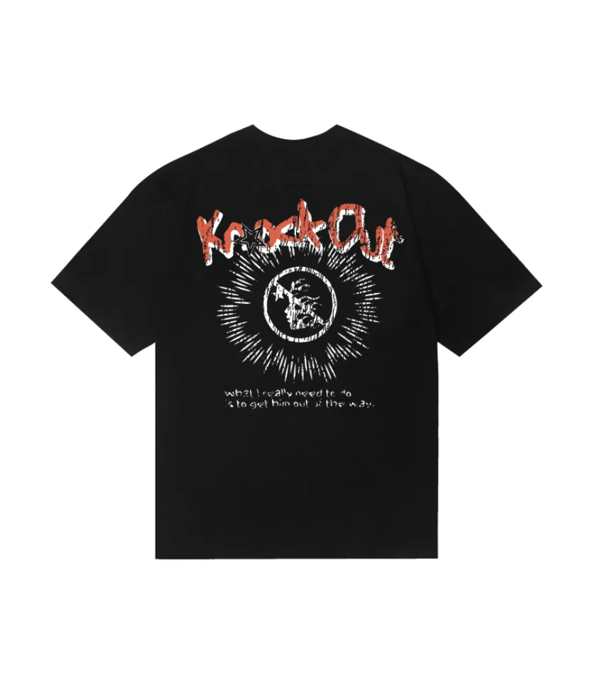 6766# P116 Hellstar American fashion high street pure cotton loose short-sleeved T-shirt Color: Black Size: S M L XL