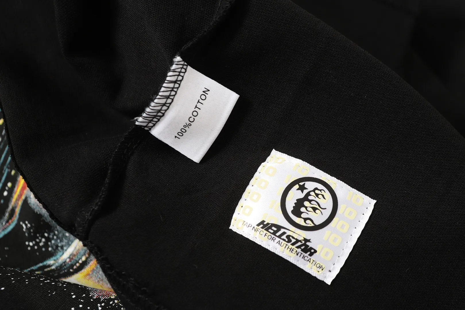 P140 Real stock Hellstar Cross-border European and American style/street brand pure cotton long-sleeved T-shirt Fabric (fabric): High-density 26-count 270-gram heavy combed double yarn pure cotton Size (size): S-M- L- X L Color (colour): Reactive black
