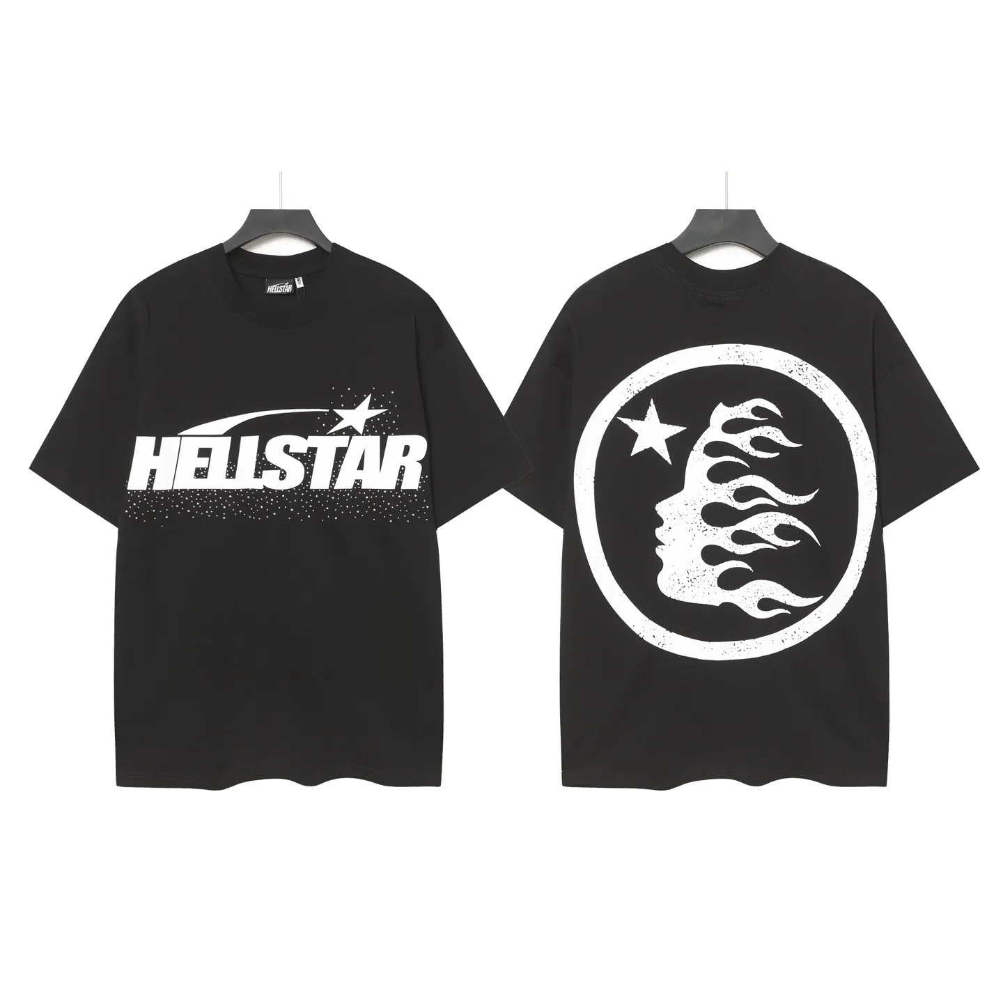 P116 Real-stock Hellstar Cross-border European and American style, street fashion brand pure cotton T-shirt Fabric (fabric): 32 pieces of 240g heavy combed double yarn pure cotton Size (size): S-M- L- X L Color (colour): black
