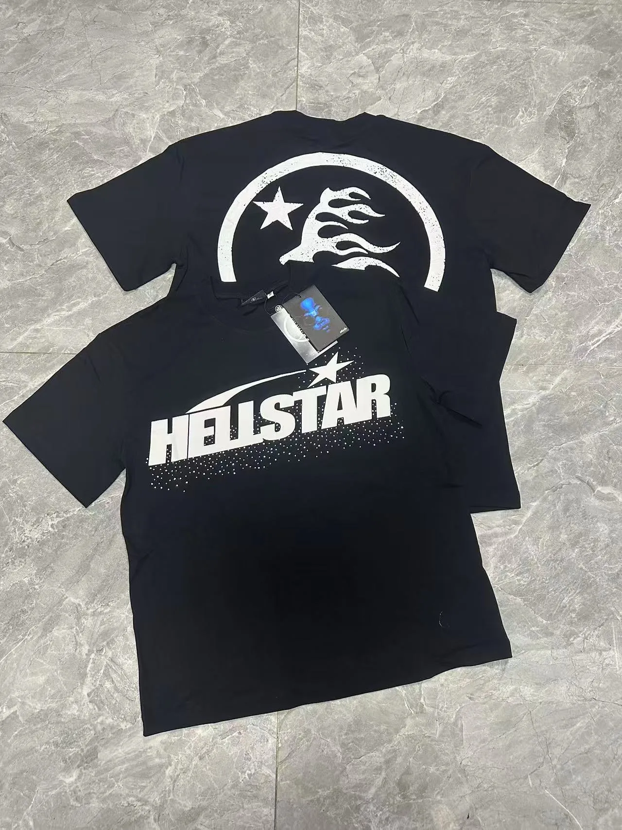 P116 Real-stock Hellstar Cross-border European and American style, street fashion brand pure cotton T-shirt Fabric (fabric): 32 pieces of 240g heavy combed double yarn pure cotton Size (size): S-M- L- X L Color (colour): black