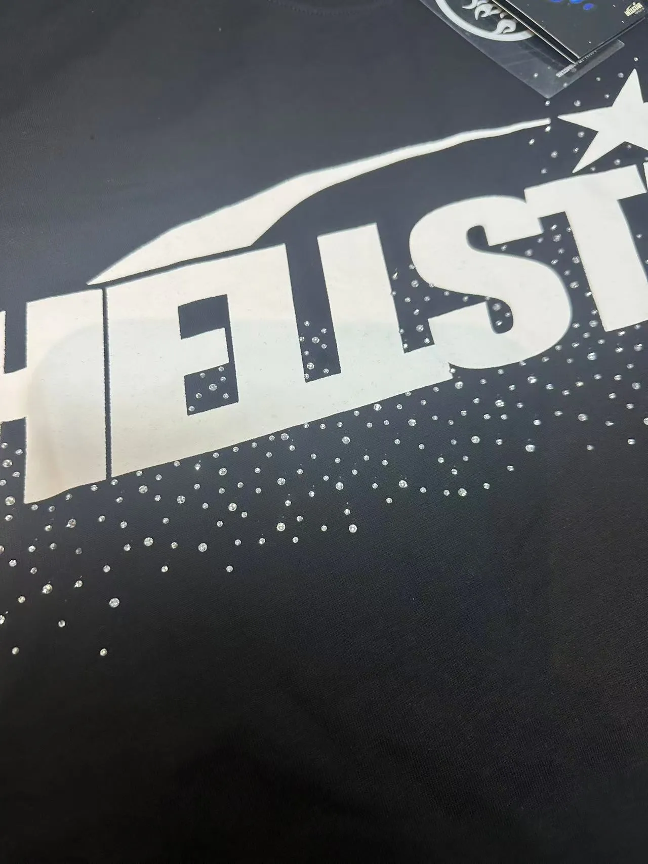 P116 Real-stock Hellstar Cross-border European and American style, street fashion brand pure cotton T-shirt Fabric (fabric): 32 pieces of 240g heavy combed double yarn pure cotton Size (size): S-M- L- X L Color (colour): black