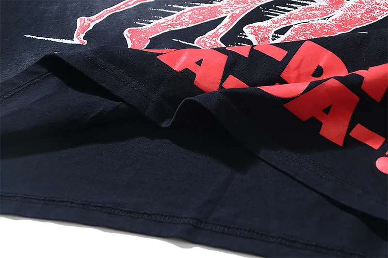 P126 Washed Black Real Shot Hellstar Hellstar Washed Retro Fashion Printed Short-Sleeved T-shirt Fabric: 250g 32 count fine cotton double yarn pure cotton Color: Washed Black Size: S M L XL