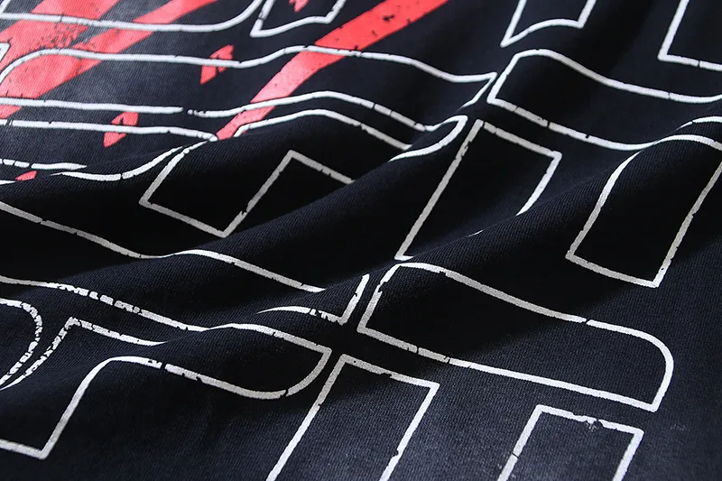 P126 Washed Black Real Shot Hellstar Hellstar Washed Retro Fashion Printed Short-Sleeved T-shirt Fabric: 250g 32 count fine cotton double yarn pure cotton Color: Washed Black Size: S M L XL