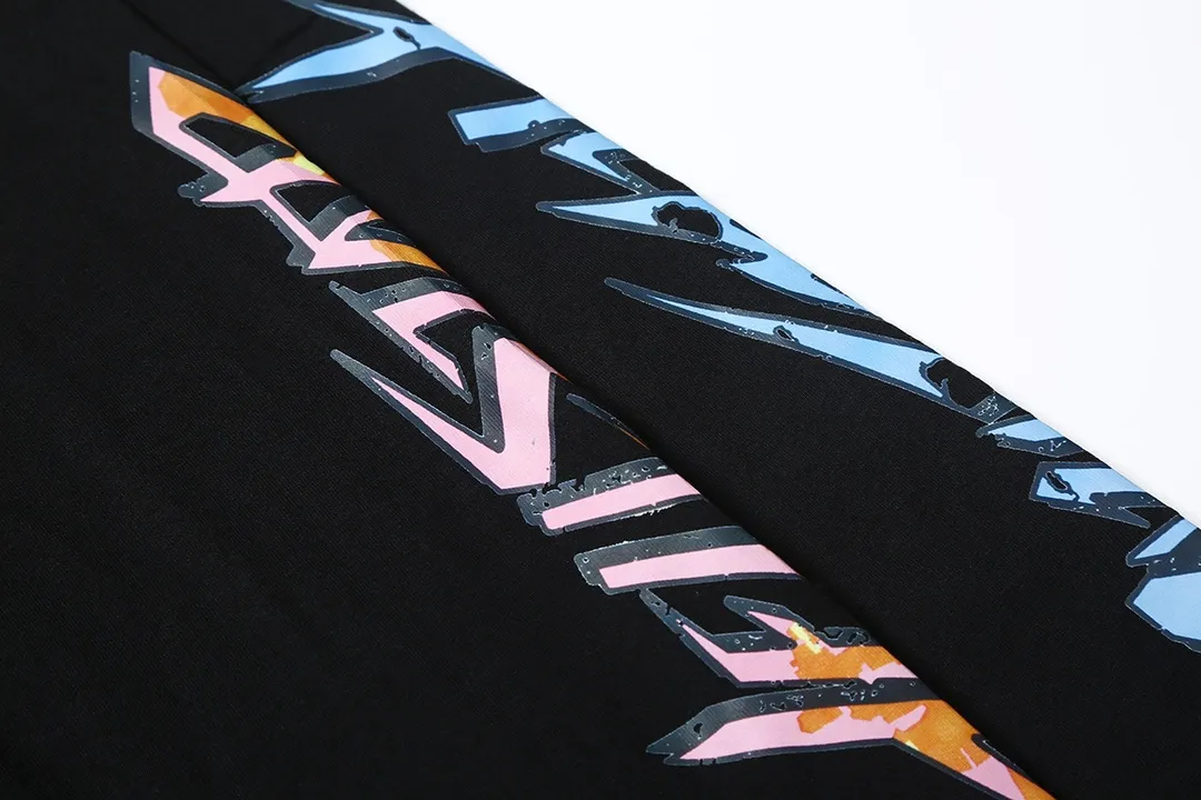 5509# P136 Hellstar Hellstar letter print lightning high street men and women hip-hop loose long-sleeved T-shirt Color: White Black Size: S M L XL