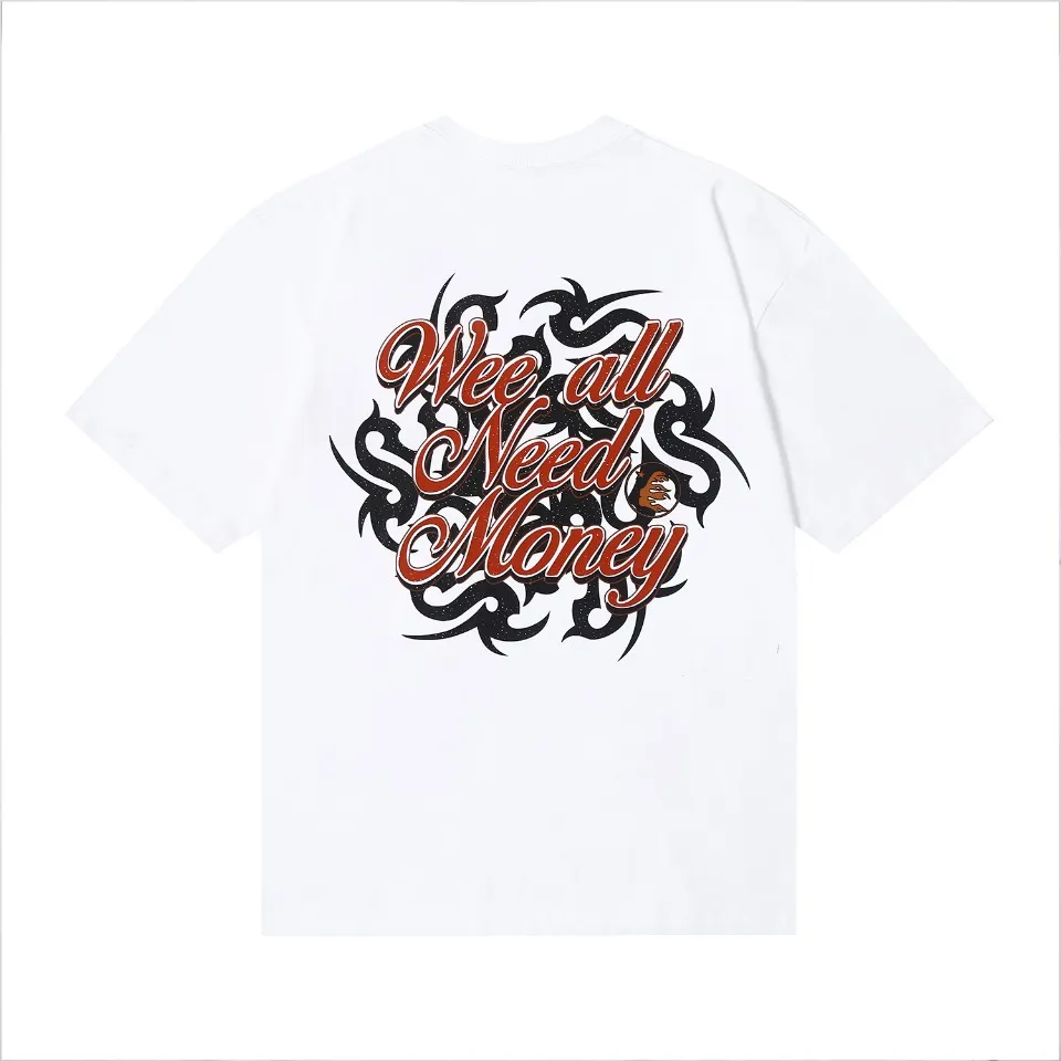 6608# P116 Hellstar short-sleeved Hellstar American fashion brand creative fun staring eyes printed high street retro T-shirt Color: White Black Apricot Code Number: S M L XL