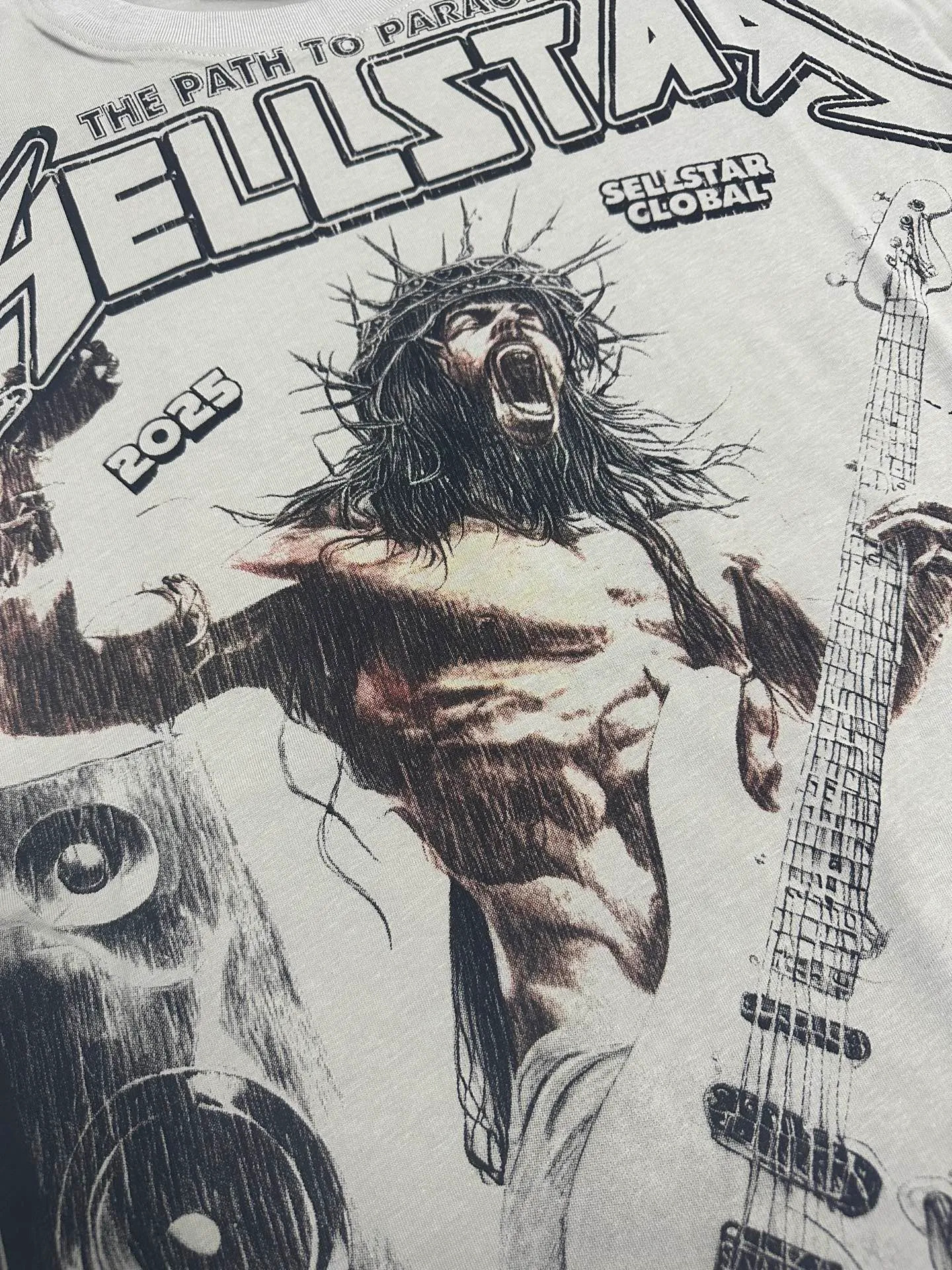 P108 779#grass gray I Real stock (new model) Hellstar cross-border European and American style, street fashion brand pure cotton T-shirt Fabric (fabric): 32 pieces of 240g heavy combed double yarn pure cotton Size (size): S-M- L- X L Color (colour): Grass Gray