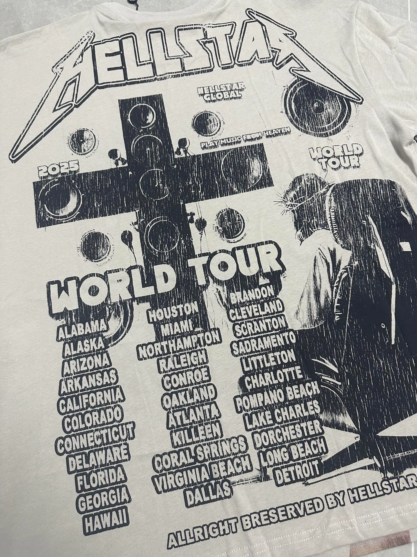 P108 779#grass gray I Real stock (new model) Hellstar cross-border European and American style, street fashion brand pure cotton T-shirt Fabric (fabric): 32 pieces of 240g heavy combed double yarn pure cotton Size (size): S-M- L- X L Color (colour): Grass Gray